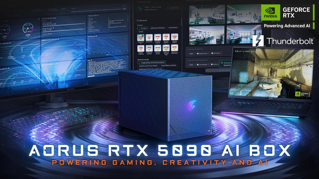 技嘉推出全新显卡坞 AORUS RTX 5090 AI BOX，搭载水冷散热与雷电5接口的高端配置